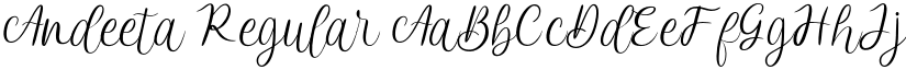 Andeeta Regular font