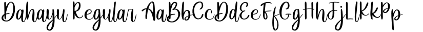 Dahayu Regular font