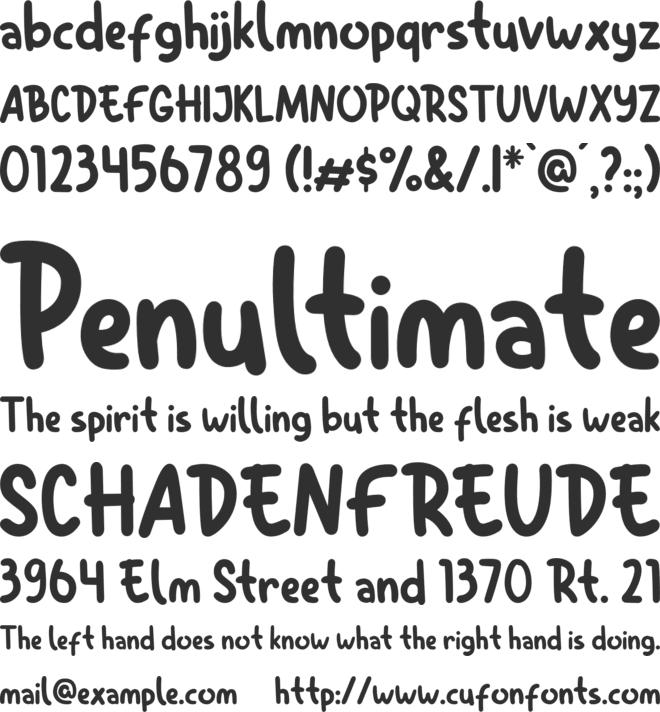 Going to School font preview