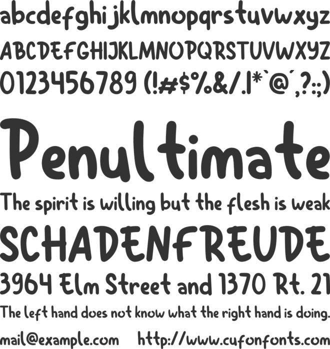 Going to School font preview