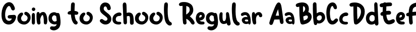 Going to School Regular font