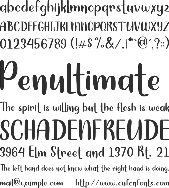 Hello Dudley font preview