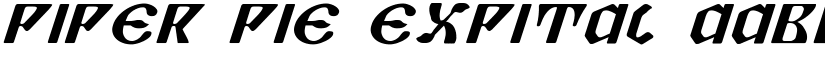 Piper Pie ExpItal font