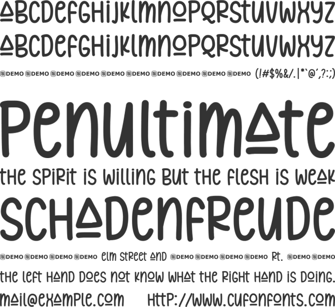 Lovely Views font preview