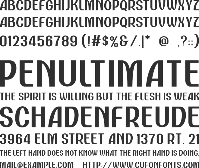 Marestya font preview