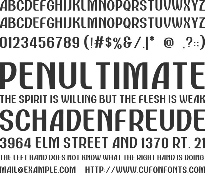 Marestya font preview