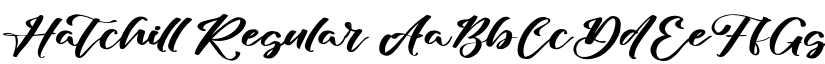 Hatchill Regular font