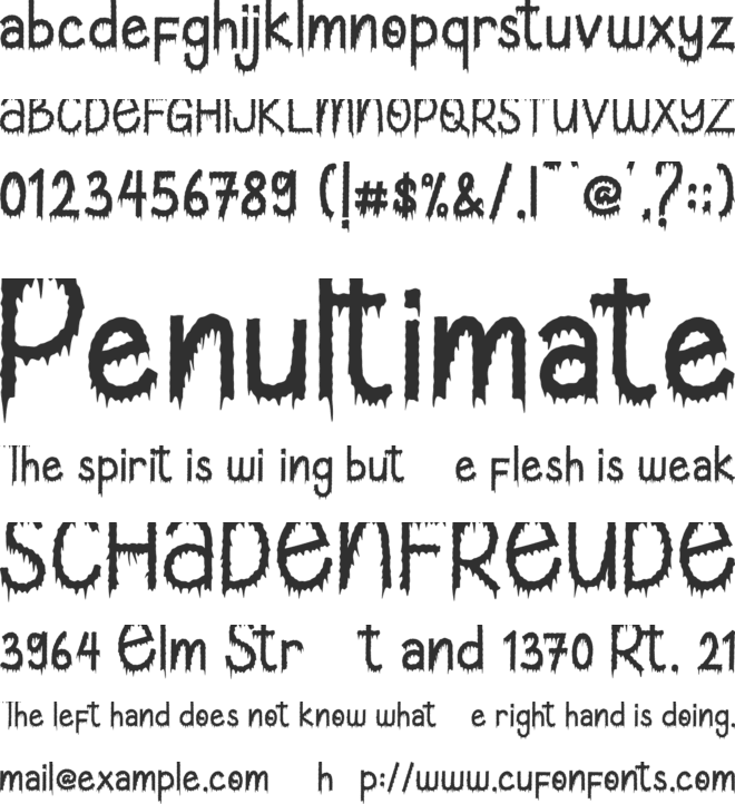 Creepy Ghost font preview