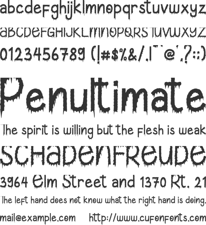 Creepy Ghost font preview