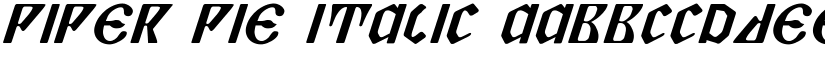 Piper Pie Italic font