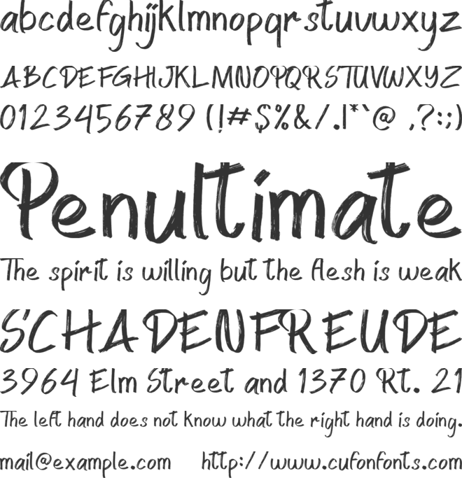 Spooky Place font preview