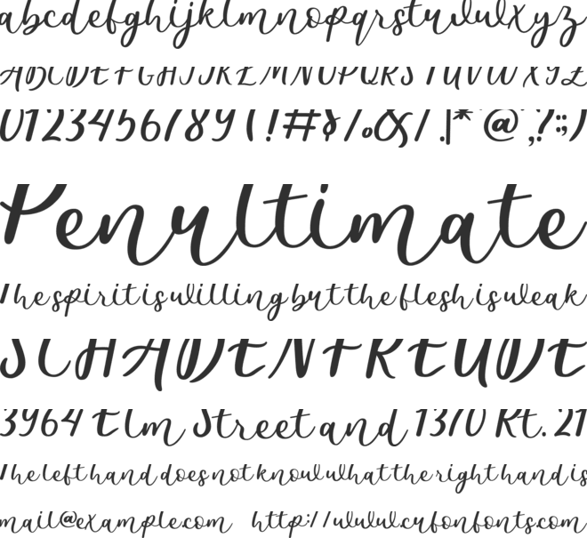 Mary Alice font preview