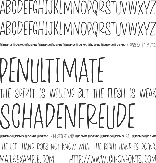Maidenly Modesty font preview