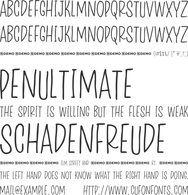 Maidenly Modesty font preview