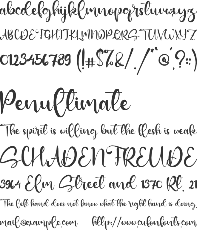 Golem Dust font preview