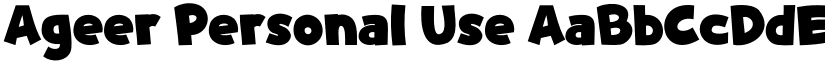 Ageer Personal Use font