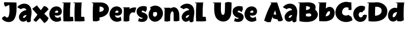 Jaxell Personal Use font