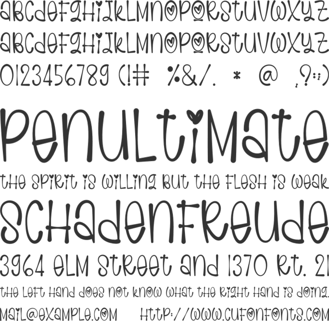 Magical Love font preview