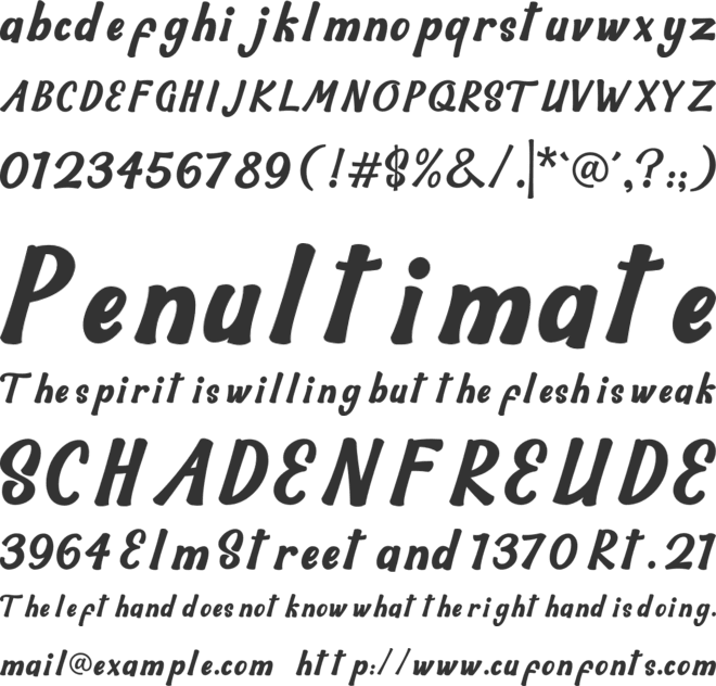 Sweeties Boys font preview