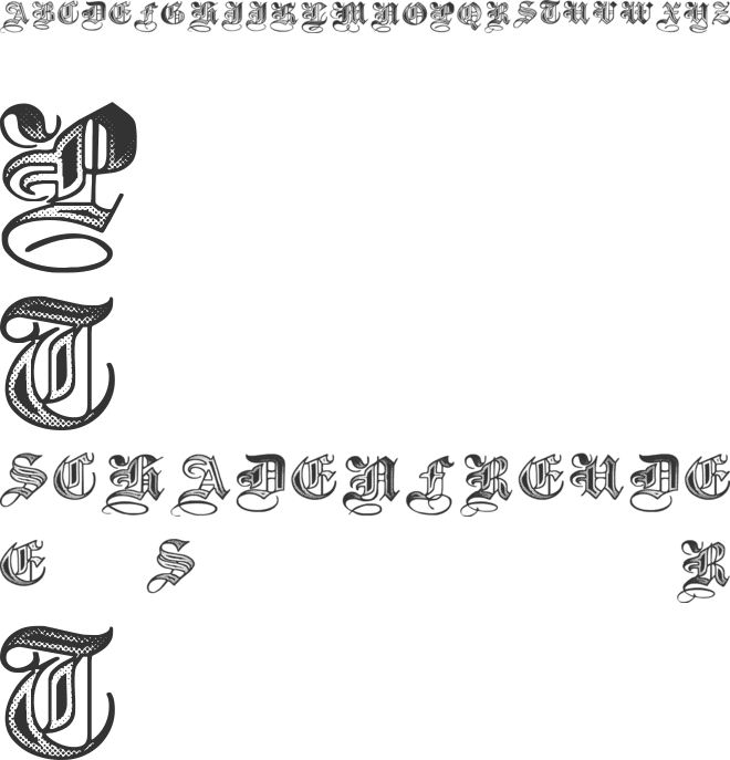 Halftone font preview