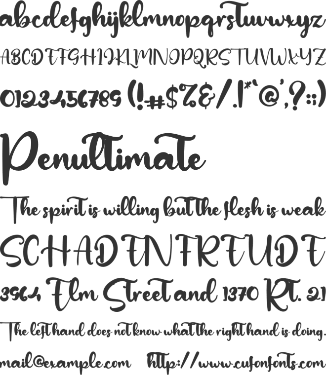 Samandriel font preview