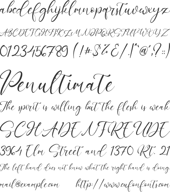 Lilypad Avenue font preview