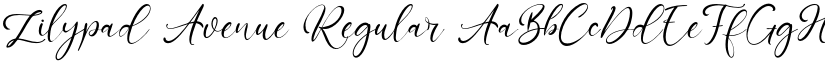 Lilypad Avenue Regular font