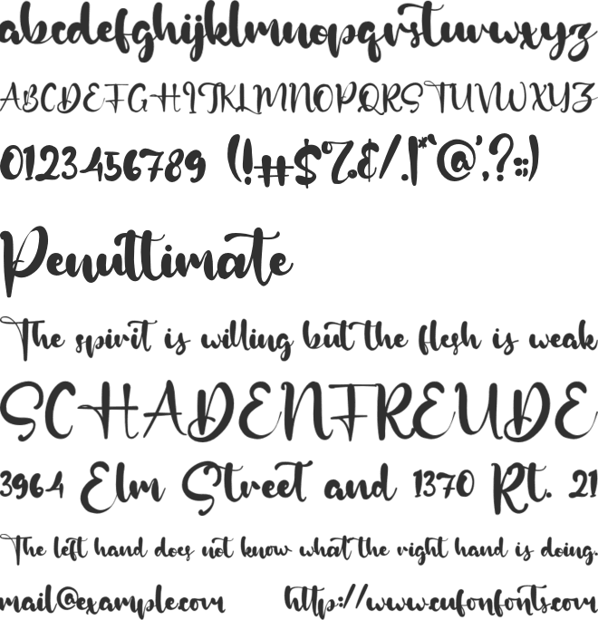 Hugh Whittle font preview