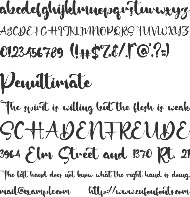 Hugh Whittle font preview