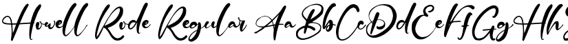 Howell Rode Regular font