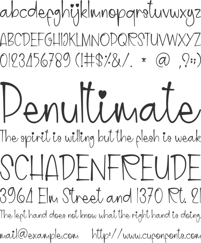 Home Minimalist font preview