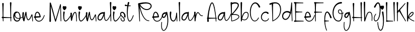 Home Minimalist Regular font