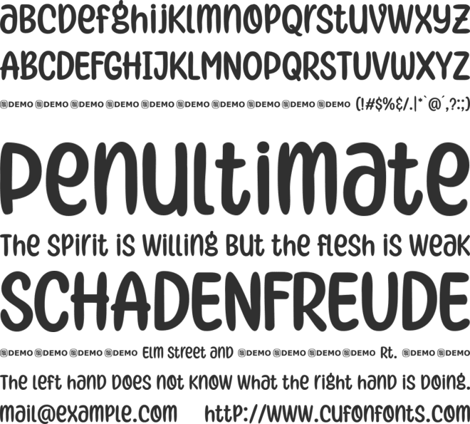 Friendly Smiley font preview