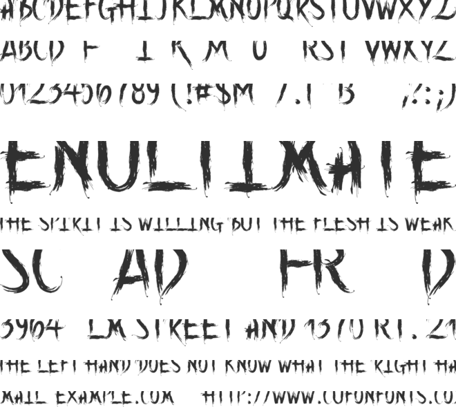 Into the Wild Demo Version font preview