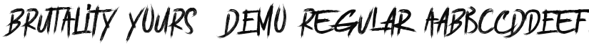 BRUTALItY YOURS  DEMO font download