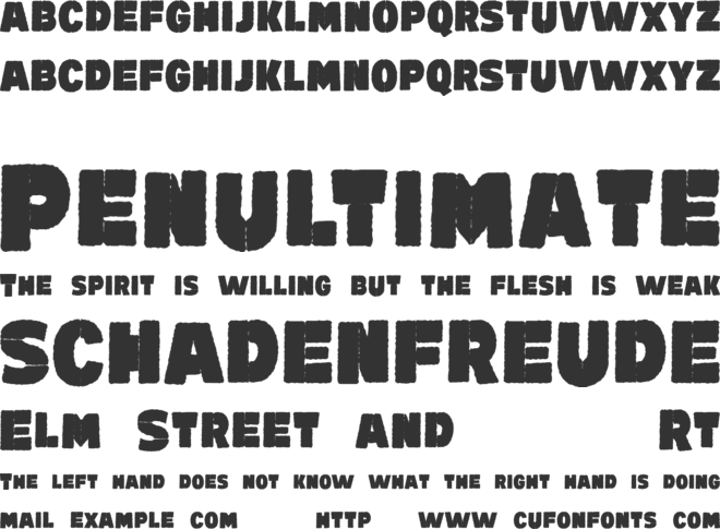 Suspiria Vampira Rough DEMO font preview