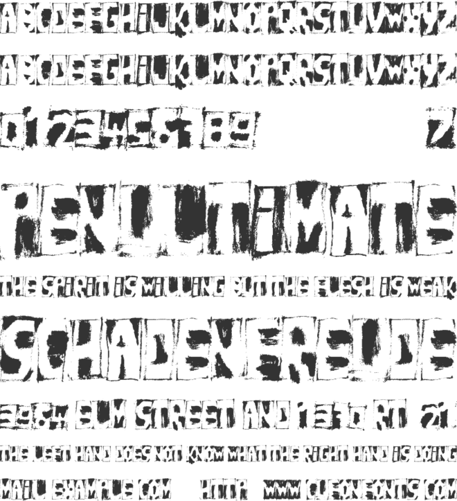 HandNegativ font preview