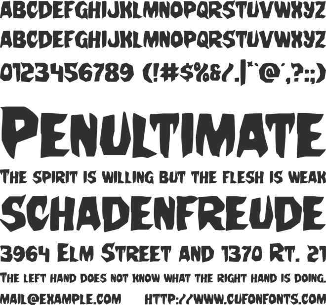 Nightchilde font preview
