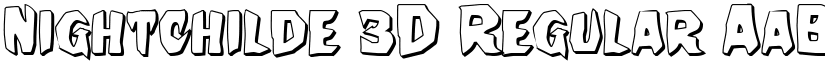 Nightchilde 3D Regular font