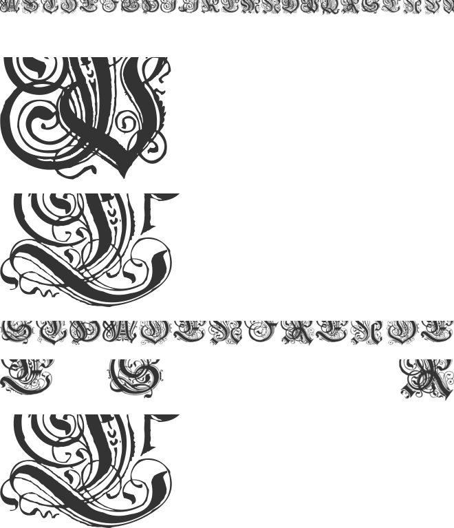 Hentzau Initials font preview