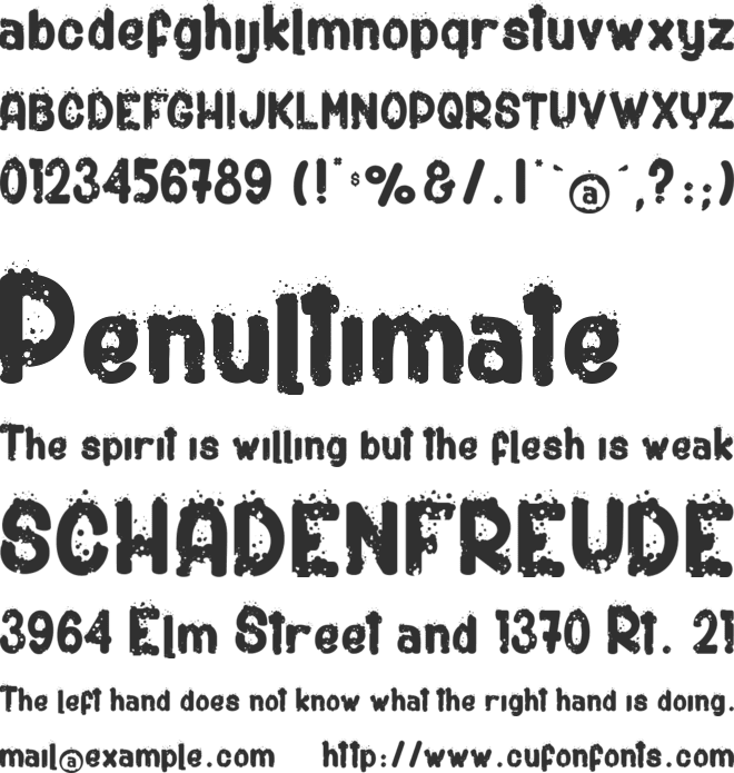 Shotgun_PersonalUseOnly font preview