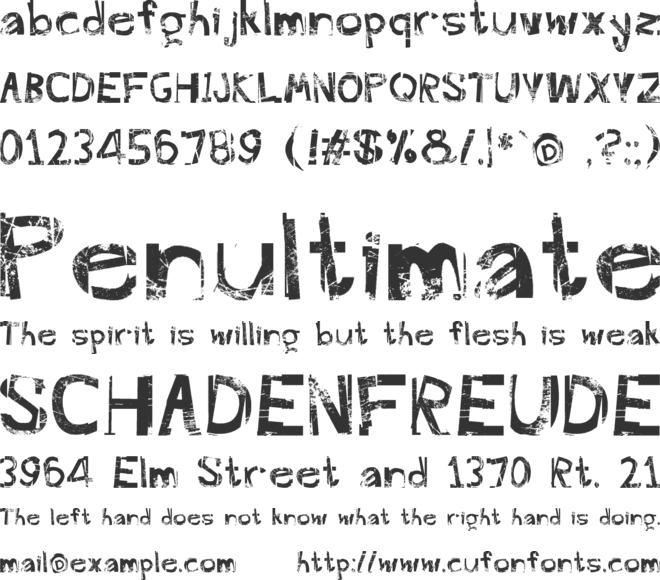 FreekTure font preview