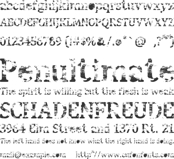 Street Blues font preview