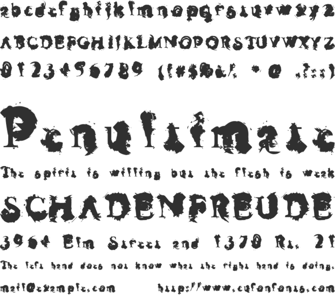 Ingloriouser font preview