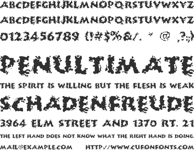 Huckle Buff font preview