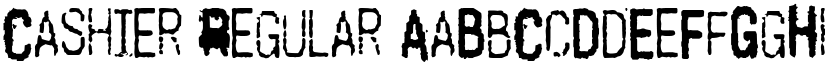 Cashier Regular font