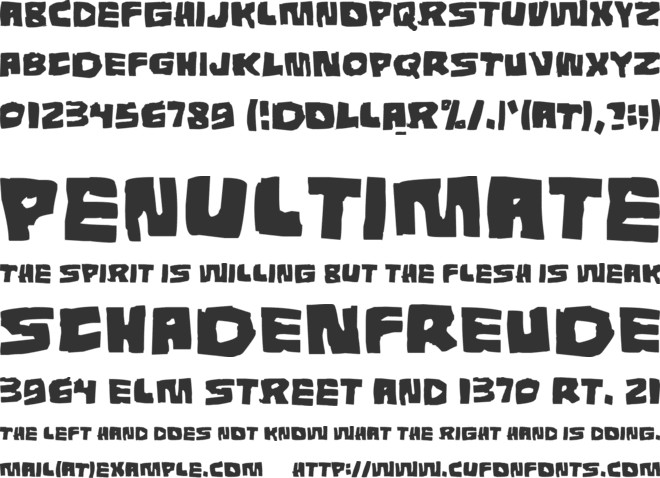 Tunnepinta font preview