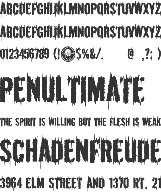 The Black Bible font preview