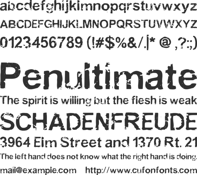 Draff font preview