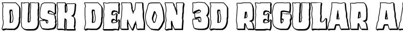 Dusk Demon 3D Regular font